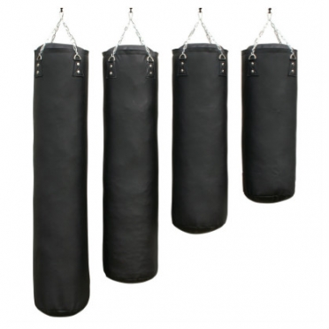 Sportief bokszak zwart luxury 100 - 180 cm